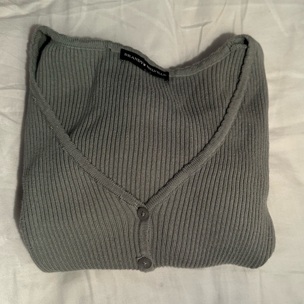 Green Brandy Melville cropped sweater